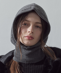 LORDLOAR（ロードロアル）の「ニットケーブルバラクラバ CHARCOAL（ニットキャップ/ビーニー）」