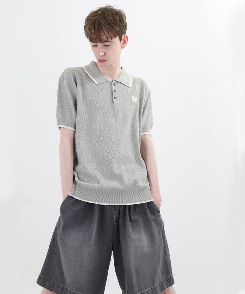 UNLC(ユーエヌエルシー)の「タークコットンハーフニットグレー(ニット/セーター・メンズ・その他・MEDIUM/LARGE)」の2枚目の写真