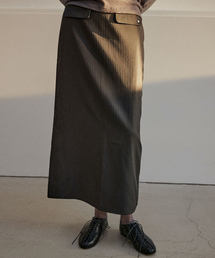 STRIPE STUD SKIRT [ BLACK ]