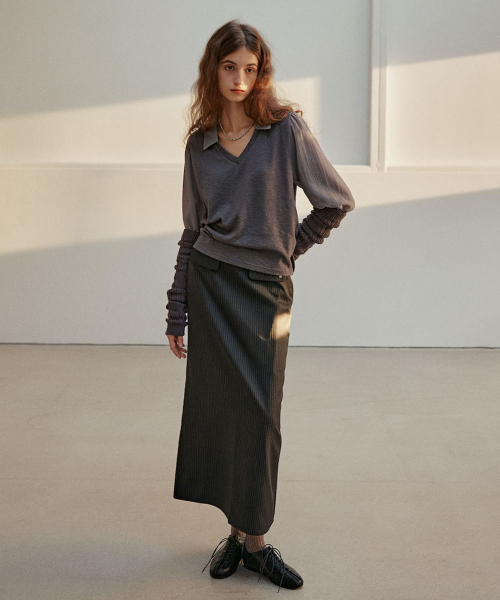 OURO（アウロ）の「STRIPE STUD SKIRT [ BLACK ]（スカート・レディース・その他・SMALL/MEDIUM）」の3枚目の写真