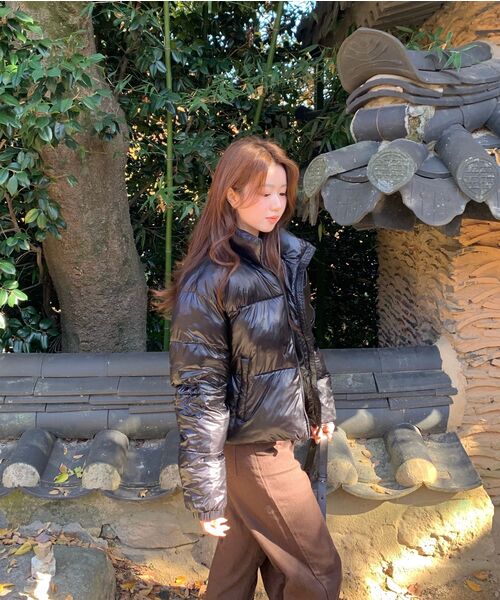 GALEX(ギャレックス)の「レトロウィメンズソフトグロッシークロップパファーダウンブラックGA5840BK(ダウンジャケット/コート・レディース・その他・SMALL/MEDIUM)」の10枚目の写真