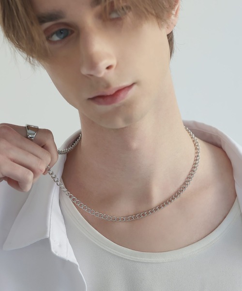 LILL(リル)の「サージカルステンレスチェーンネックレス(ネックレス・メンズ・シルバー系2/シルバー系1/シルバー系3・FREE)」の1枚目の写真