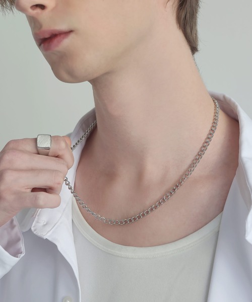 LILL(リル)の「サージカルステンレスチェーンネックレス(ネックレス・メンズ・シルバー系2/シルバー系1/シルバー系3・FREE)」の13枚目の写真