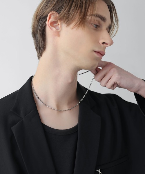 LILL(リル)の「サージカルステンレスチェーンネックレス(ネックレス・メンズ・シルバー系2/シルバー系1/シルバー系3・FREE)」の18枚目の写真