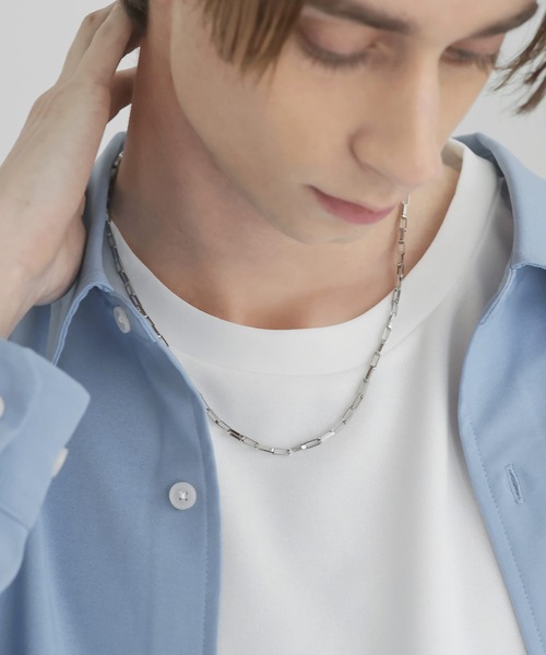 LILL(リル)の「サージカルステンレスチェーンネックレス(ネックレス・メンズ・シルバー系2/シルバー系1/シルバー系3・FREE)」の21枚目の写真