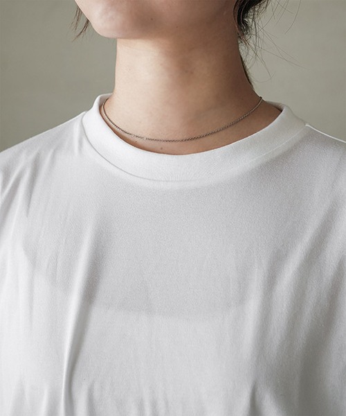 SOLAMONAT(ソラモナ)の「ジェラート天竺 長袖コクーンプルオーバー(Tシャツ/カットソー・レディース・ダークネイビー/グレイッシュベージュ/チャコールグレー/ホワイト/ブラック・FREE)」の14枚目の写真