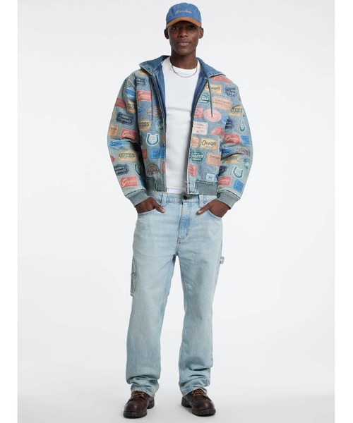 Guess（ゲス）の「GUESS Originals Denim Hoodie Jacket ジャケット パーカー（ブルゾン・メンズ・インディゴブルー・X-LARGE/MEDIUM/SMALL/LARGE）」の4枚目の写真