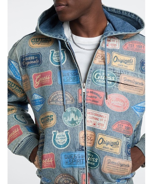 Guess（ゲス）の「GUESS Originals Denim Hoodie Jacket ジャケット パーカー（ブルゾン・メンズ・インディゴブルー・X-LARGE/MEDIUM/SMALL/LARGE）」の5枚目の写真