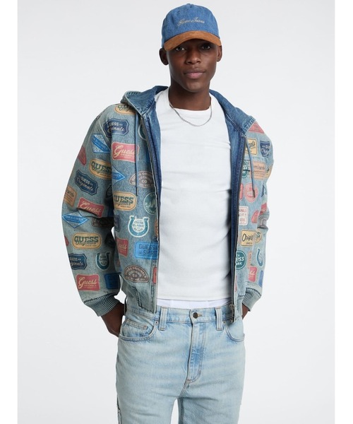 Guess（ゲス）の「GUESS Originals Denim Hoodie Jacket ジャケット パーカー（ブルゾン・メンズ・インディゴブルー・X-LARGE/MEDIUM/SMALL/LARGE）」の3枚目の写真