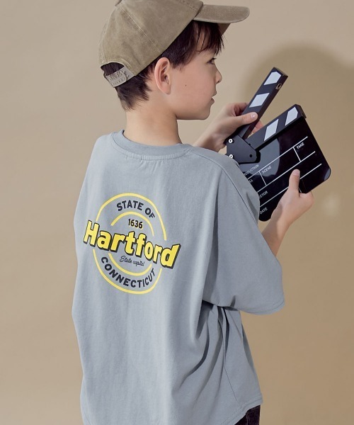 綿100％ デビラボ スーパーBIGシルエット プリント半袖Tシャツ（T