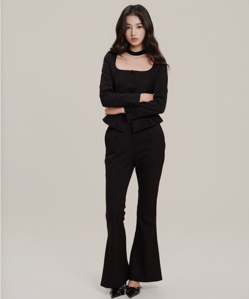 silent(and)(サイレントアンド)の「Sweet Peplum Pants(スラックス・レディース・ブラック・MEDIUM/SMALL)」の6枚目の写真