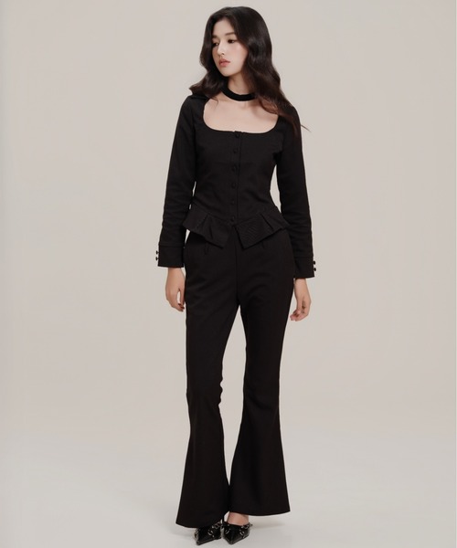 silent(and)(サイレントアンド)の「Sweet Peplum Pants(スラックス・レディース・ブラック・MEDIUM/SMALL)」の9枚目の写真