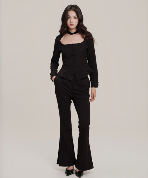 silent(and)(サイレントアンド)の「Sweet Peplum Pants(スラックス・レディース・ブラック・MEDIUM/SMALL)」の11枚目の写真