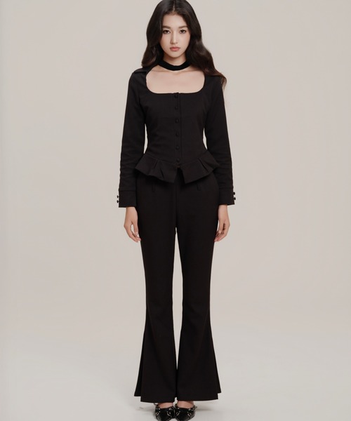 silent(and)(サイレントアンド)の「Sweet Peplum Pants(スラックス・レディース・ブラック・MEDIUM/SMALL)」の13枚目の写真