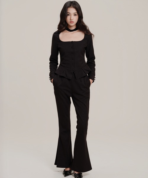 silent(and)(サイレントアンド)の「Sweet Peplum Pants(スラックス・レディース・ブラック・MEDIUM/SMALL)」の7枚目の写真
