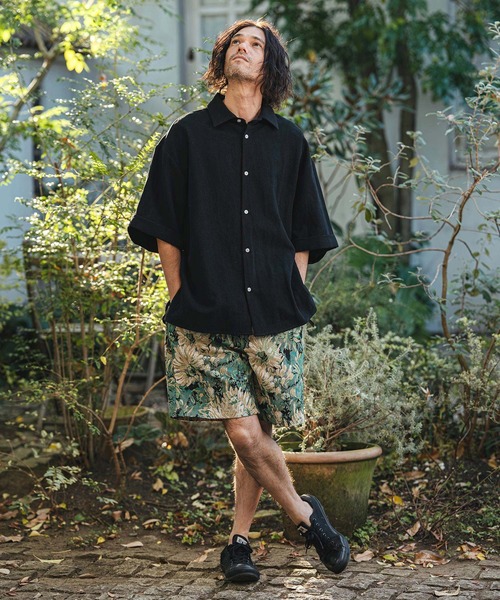 CAMBIO(カンビオ)の「mp14470- Botanical Gobelin Textile Short Pants ゴブラン織りショートパンツ(S62426cmb)(その他パンツ・メンズ・グレー/オフホワイト/ブラック・L/M/S)」の7枚目の写真