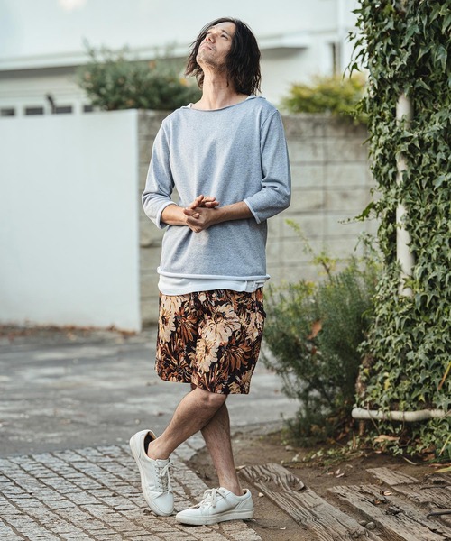 mp14470- Botanical Gobelin Textile Short Pants ゴブラン織り