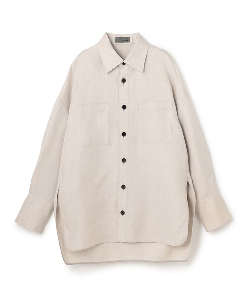 uncrave(アンクレイヴ)の「リヨセルライトリネン BIGシャツ(シャツ/ブラウス・レディース・ダークブラウン系/ベージュ系・FREE/1)」の14枚目の写真