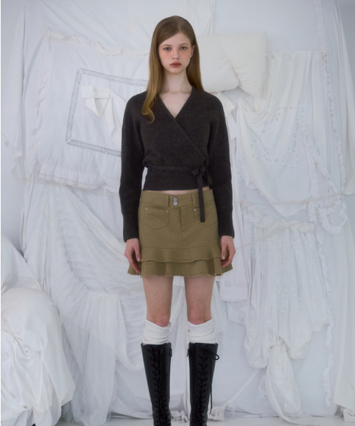ROSEFRANTZ（ロゼフランツ）の「Muse Wrap Rib Knit [Brown]（ニット/セーター・レディース・その他・ONE SIZE）」の2枚目の写真