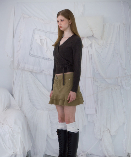 ROSEFRANTZ（ロゼフランツ）の「Muse Wrap Rib Knit [Brown]（ニット/セーター・レディース・その他・ONE SIZE）」の3枚目の写真