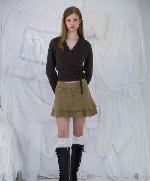 ROSEFRANTZ（ロゼフランツ）の「Muse Wrap Rib Knit [Brown]（ニット/セーター・レディース・その他・ONE SIZE）」の4枚目の写真