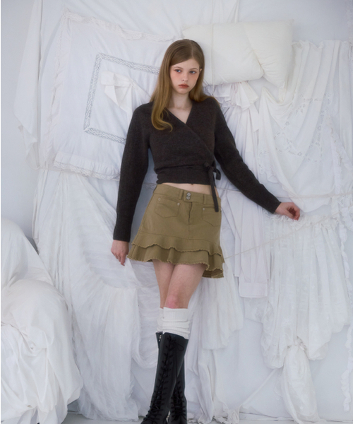 ROSEFRANTZ（ロゼフランツ）の「Muse Wrap Rib Knit [Brown]（ニット/セーター・レディース・その他・ONE SIZE）」の5枚目の写真