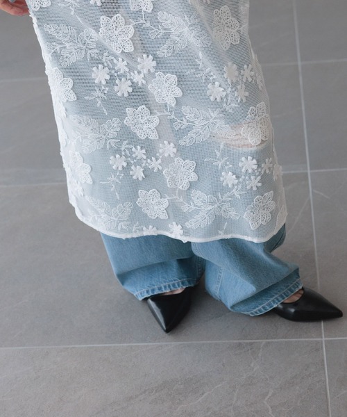 LOWRYS FARM(ローリーズファーム)の「レースレイヤードスカート 646681(スカート・レディース・ブラック/アイボリー・FREE)」の9枚目の写真