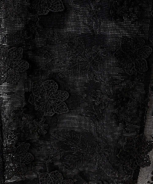 LOWRYS FARM(ローリーズファーム)の「レースレイヤードスカート 646681(スカート・レディース・ブラック/アイボリー・FREE)」の5枚目の写真