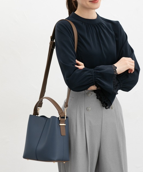 Honeys(ハニーズ)の「ワンハンドルバッグ(ハンドバッグ・レディース・グレー系その他/ブラック系その他/ネイビー系/ホワイト系その他・FREE)」の4枚目の写真