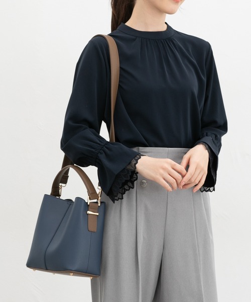 Honeys(ハニーズ)の「ワンハンドルバッグ(ハンドバッグ・レディース・グレー系その他/ブラック系その他/ネイビー系/ホワイト系その他・FREE)」の11枚目の写真