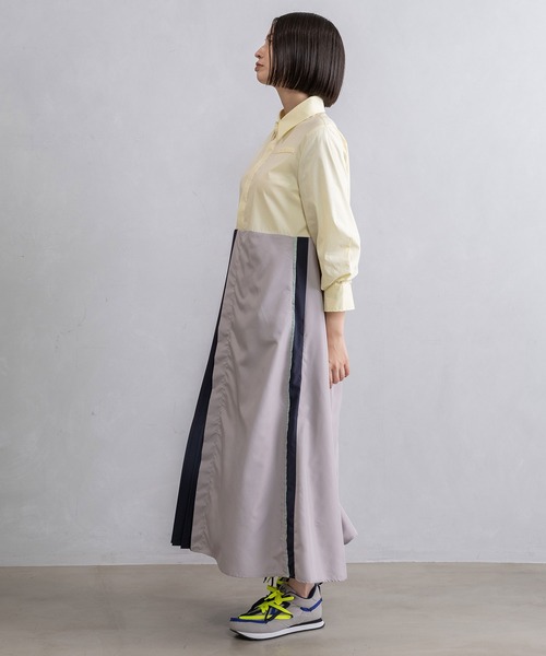 MARECHAL TERRE（マルシャルテル）の「シャツワンピース（シャツワンピース・レディース・カーキ/ブラック/イエロー/オフホワイト・MEDIUM）」の6枚目の写真