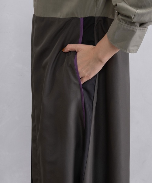 MARECHAL TERRE（マルシャルテル）の「シャツワンピース（シャツワンピース・レディース・カーキ/ブラック/イエロー/オフホワイト・MEDIUM）」の15枚目の写真