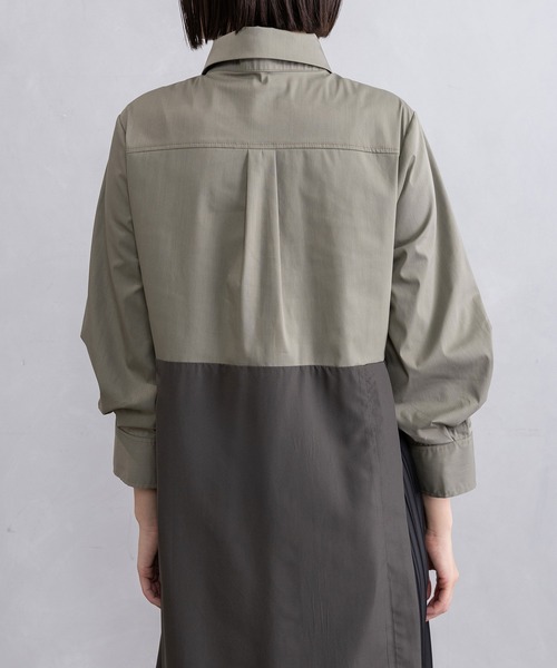 MARECHAL TERRE（マルシャルテル）の「シャツワンピース（シャツワンピース・レディース・カーキ/ブラック/イエロー/オフホワイト・MEDIUM）」の16枚目の写真