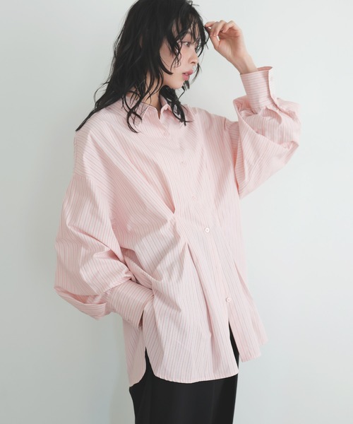 LIAN（リアン）の「ウエストタックカラーシャツ（シャツ/ブラウス・レディース・オフホワイト/ブルー/ブルー系その他2/イエロー系その他/ピンク系その他/イエロー/ベージュ系その他/ピンク・FREE）」の12枚目の写真