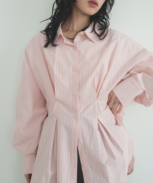 LIAN（リアン）の「ウエストタックカラーシャツ（シャツ/ブラウス・レディース・オフホワイト/ブルー/ブルー系その他2/イエロー系その他/ピンク系その他/イエロー/ベージュ系その他/ピンク・FREE）」の13枚目の写真