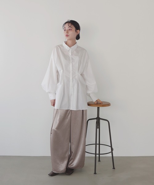 LIAN（リアン）の「ウエストタックカラーシャツ（シャツ/ブラウス・レディース・オフホワイト/ブルー/ブルー系その他2/イエロー系その他/ピンク系その他/イエロー/ベージュ系その他/ピンク・FREE）」の15枚目の写真