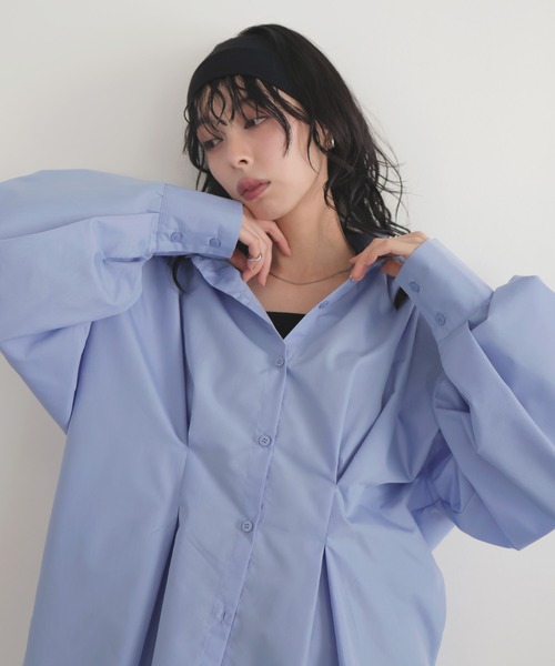 LIAN（リアン）の「ウエストタックカラーシャツ（シャツ/ブラウス・レディース・オフホワイト/ブルー/ブルー系その他2/イエロー系その他/ピンク系その他/イエロー/ベージュ系その他/ピンク・FREE）」の21枚目の写真