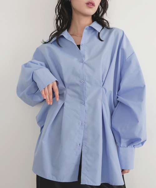 LIAN（リアン）の「ウエストタックカラーシャツ（シャツ/ブラウス・レディース・オフホワイト/ブルー/ブルー系その他2/イエロー系その他/ピンク系その他/イエロー/ベージュ系その他/ピンク・FREE）」の19枚目の写真