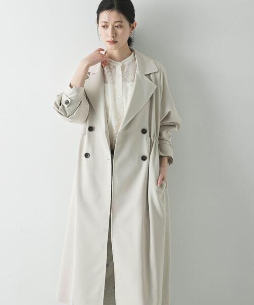 URBAN RESEARCH（アーバンリサーチ）の「『撥水/UVカット』ドロストトレンチコート（トレンチコート・レディース・ライトグレー/ブラック/ベージュ・38/36）」の3枚目の写真