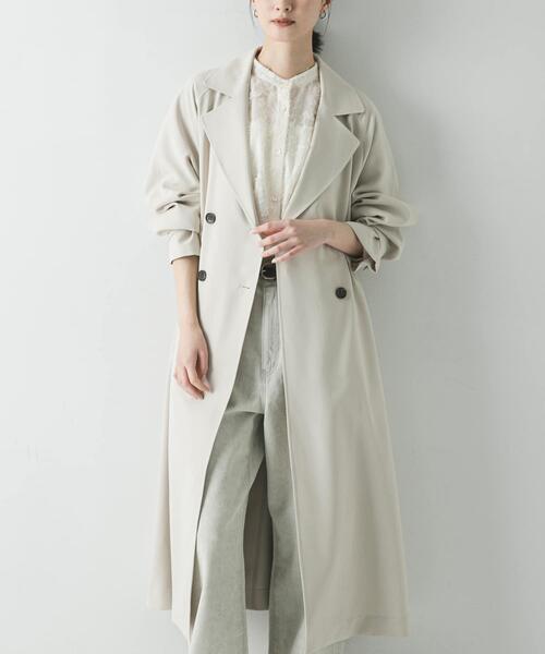 URBAN RESEARCH（アーバンリサーチ）の「『撥水/UVカット』ドロストトレンチコート（トレンチコート・レディース・ライトグレー/ブラック/ベージュ・38/36）」の13枚目の写真