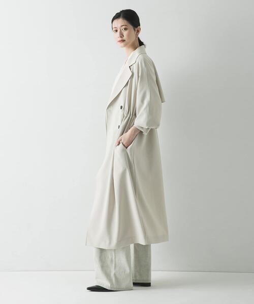 URBAN RESEARCH（アーバンリサーチ）の「『撥水/UVカット』ドロストトレンチコート（トレンチコート・レディース・ライトグレー/ブラック/ベージュ・38/36）」の18枚目の写真