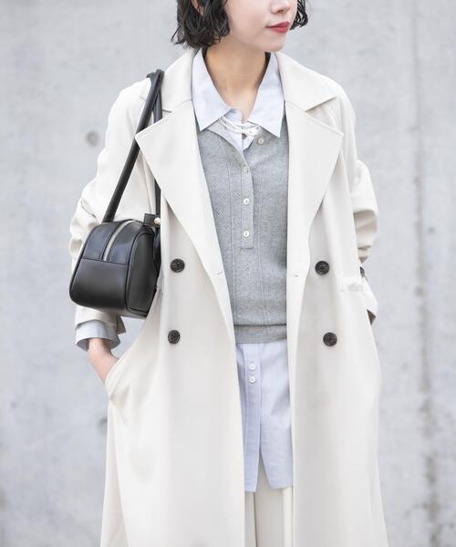 URBAN RESEARCH（アーバンリサーチ）の「『撥水/UVカット』ドロストトレンチコート（トレンチコート・レディース・ライトグレー/ブラック/ベージュ・38/36）」の21枚目の写真