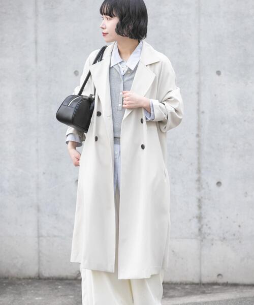 URBAN RESEARCH（アーバンリサーチ）の「『撥水/UVカット』ドロストトレンチコート（トレンチコート・レディース・ライトグレー/ブラック/ベージュ・38/36）」の22枚目の写真