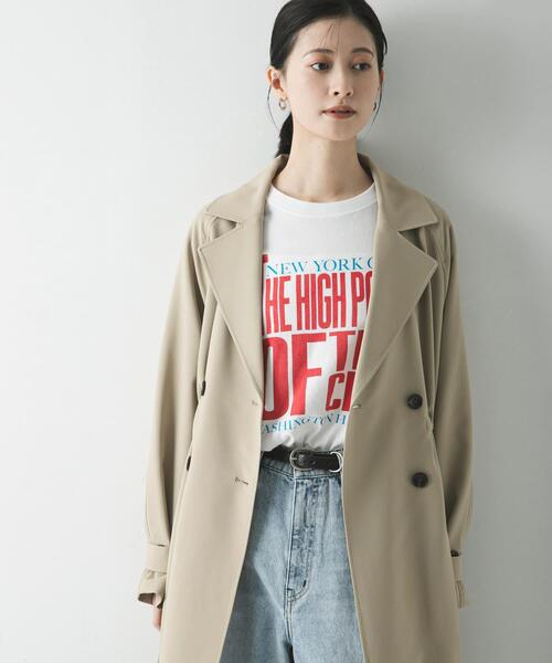 URBAN RESEARCH(アーバンリサーチ)の「『撥水/UVカット』ドロストトレンチコート(トレンチコート・レディース・ライトグレー/ブラック/ベージュ・38/36)」の4枚目の写真