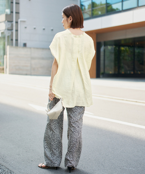 IENA リネンノースリーブスキッパーシャツ リネンノースリーブスキッパーシャツ（シャツ/ブラウス）｜IENA