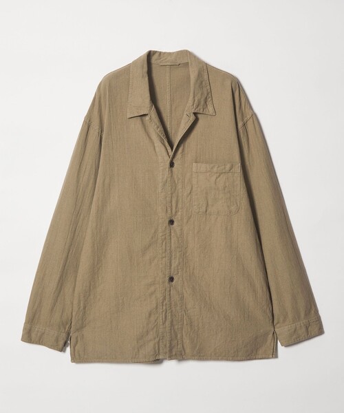 Steven Alan(スティーブンアラン)の「<Steven Alan> CL クレープ オープンカラー オーバー シャツ(シャツ/ブラウス・メンズ・ナチュラル/ベージュ・XL/L/M/S)」の2枚目の写真
