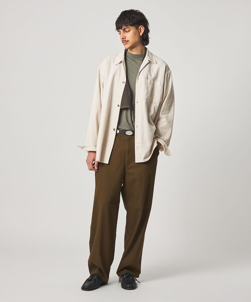 「Steven Alan」 CL クレープ オープンカラー オーバー シャツ セール】＜Steven Alan＞ CL クレープ オープンカラー オーバー シャツ