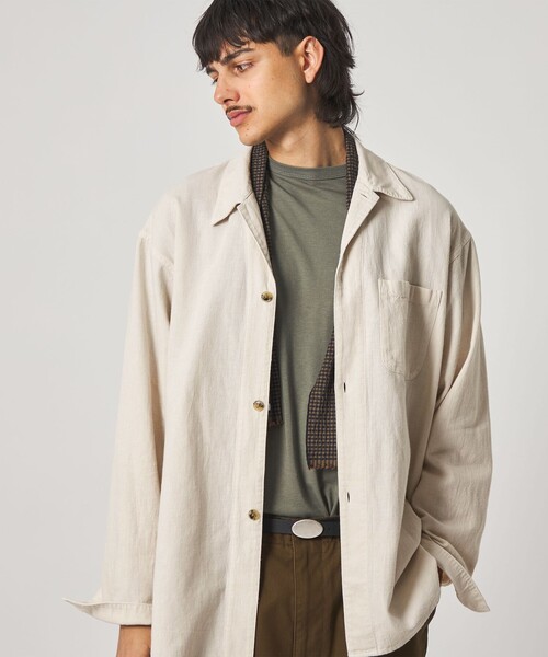 セール】＜Steven Alan＞ CL クレープ オープンカラー オーバー シャツ