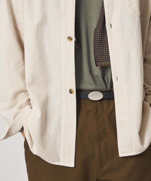 Steven Alan＞ CL クレープ オープンカラー オーバー シャツ（シャツ