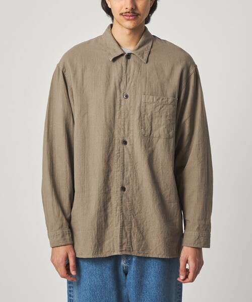 Steven Alan(スティーブンアラン)の「<Steven Alan> CL クレープ オープンカラー オーバー シャツ(シャツ/ブラウス・メンズ・ナチュラル/ベージュ・XL/L/M/S)」の9枚目の写真